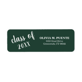 Abschluss-Klasse der waldgrünen Rücksendeadresse