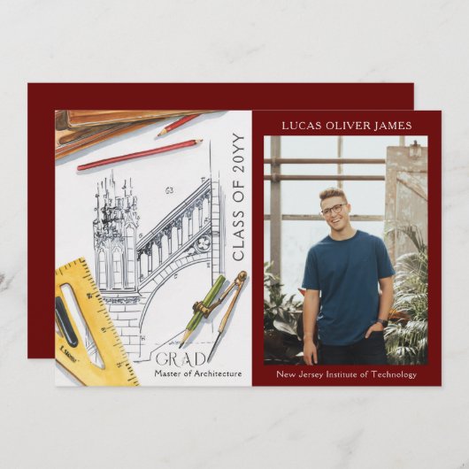 Abschluss-Klasse des Architekturingenieurs (Vorne/Hinten)