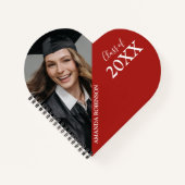 Abschluss-Klasse | Foto Heart Notizblock (Vorderseite)