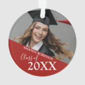 Abschluss-Klasse | Foto Ornament (Rückseite)