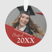 Abschluss-Klasse | Foto Ornament (Vorderseite)