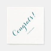 Abschluss "Klasse" Glückwunsch Grün Serviette (Vorderseite)