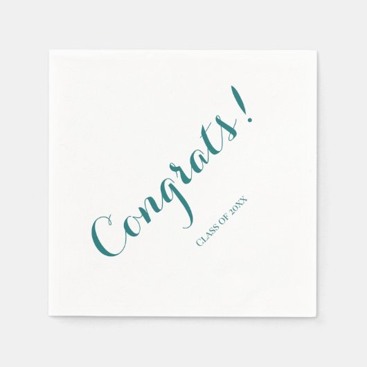 Abschluss "Klasse" Glückwunsch Grün Serviette (Vorderseite)