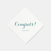 Abschluss "Klasse" Glückwunsch Grün Serviette (Ecke)