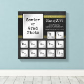 Abschluss-Klasse | K-12-Fotos | Schwarz & Gold Leinwanddruck (Insitu (Holzboden))