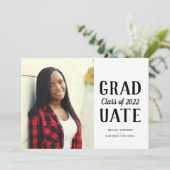 Abschluss-Klasse - Modern Ankündigung (Stehend Vorderseite)