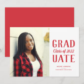 Abschluss-Klasse - Modern Ankündigung (Vorne/Hinten)