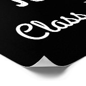 Abschluss Klasse Personalisiert Name Jahr Schwarze Poster (Ecke)