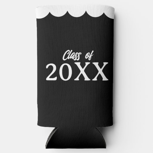 Abschluss-Klasse Personalisiert Schwarz/Weiß Selters Dosenkühler (Vorderseite)