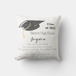 Abschluss Klasse Spaß Fakten Grad Maßgeschneiderte Kissen