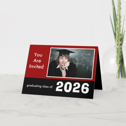 Abschluss-Klasse "Veränderung in aktuelles Jahr" Dankeskarte (Vorderseite)