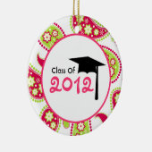 Abschluss-Klasse von 2012 rosa u. von grünem Keramikornament (Rechts)