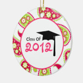 Abschluss-Klasse von 2012 rosa u. von grünem Keramikornament (Links)