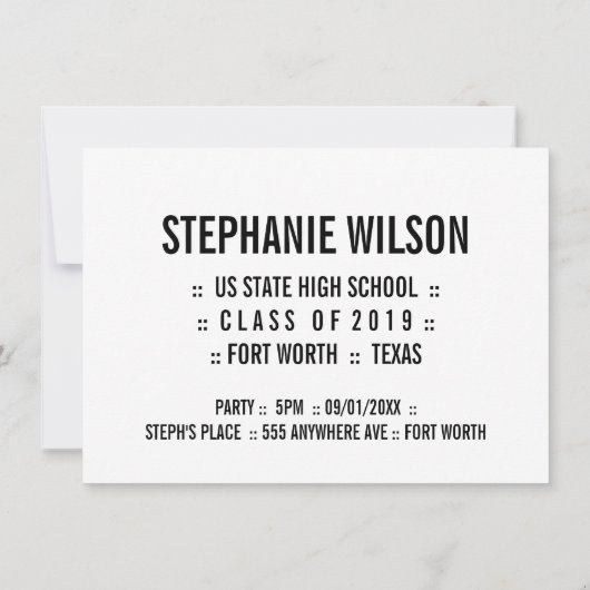 Abschluss-Klasse von 2019 Beginning to End Foto Einladung (Rückseite)