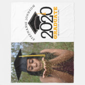 Abschluss-Klasse von 2020 Foto Name Custom Fleecedecke (Vorderseite)