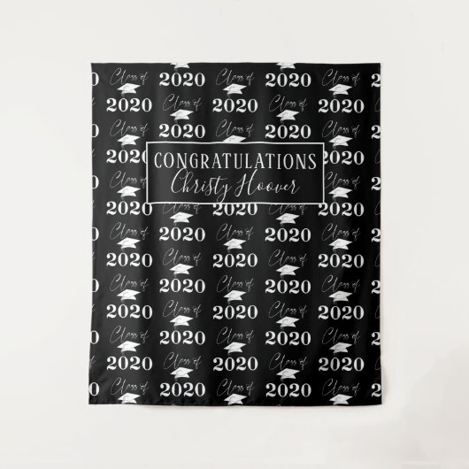 Abschluss-KLASSE VON 2020 Script-Foto-Prop. Wandteppich (Vorderseite)