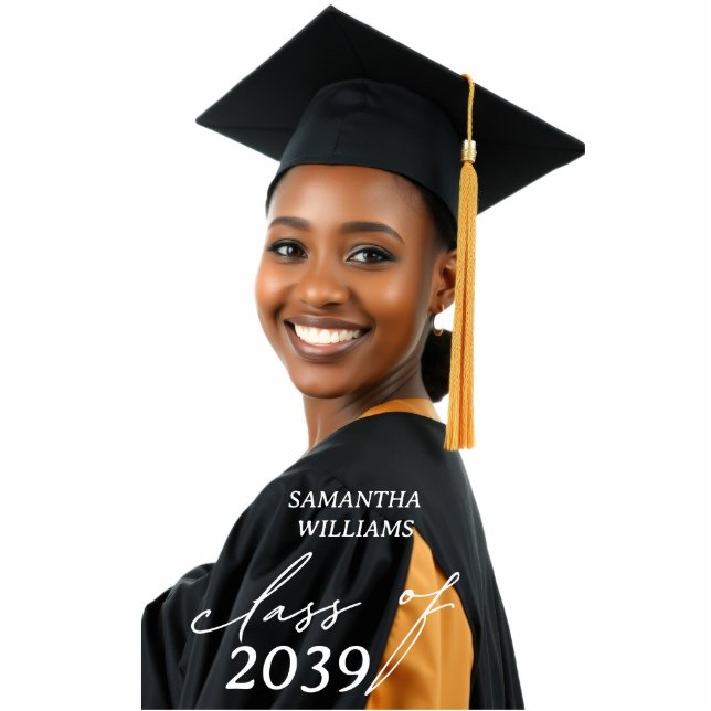 Abschluss-Klasse von 2025 Keepake Fotoskulptur (Vorne)