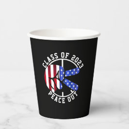 Abschluss-Klasse von 2025 Peace Out Graduate Party Pappbecher