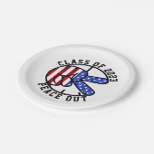 Abschluss-Klasse von 2025 Peace Out Party Pappteller (Schrägansicht)