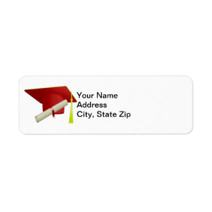 Abschluss Klasse von 20?? Red Address Label