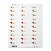 Abschluss Klasse von 20?? Red Address Label (Vorne)