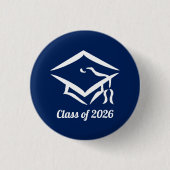 Abschluss Klasse von 20?? SCHWARZES Jahr Button (Vorderseite)