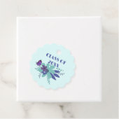 Abschluss-Klasse von 20XX Blumenblau Lila Geschenkanhänger (Beispiel)