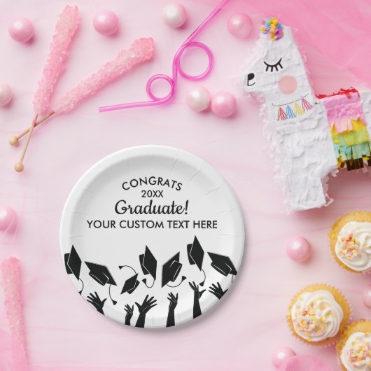 Abschluss-Klasse von 20XX Glückwünschen Grad kunde Pappteller (Party)