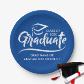 Abschluss-Klasse von 20XX Ihre Schulfarbe individu Pappteller