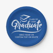 Abschluss-Klasse von 20XX Ihre Schulfarbe individu Pappteller (Vorderseite)