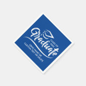 Abschluss-Klasse von 20XX Ihre Schulfarbe individu Serviette (Ecke)