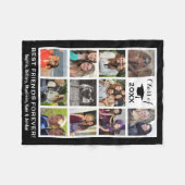 Abschluss-Klasse von 20XX Instagram-FotoCollage Fleecedecke (Vorderseite (Horizontal))