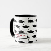 Abschluss-Klassenkappen personalisieren Tasse (Vorderseite Links)