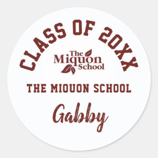 Abschluss klebt die Miquon-Schule, maßgeschneidert Runder Aufkleber