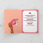 Abschluss & Knallender Bubble-Gummi-Rosa-Abschluss Karte (Innenseite)
