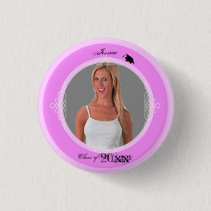 Abschluss-Knopf addieren Rosa des Foto-3 Button
