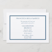 Abschluss kommt einmal im Leben Einladung (Rückseite)