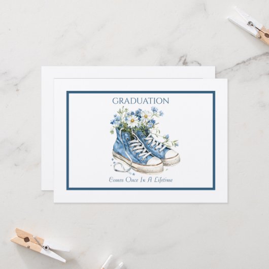 Abschluss kommt einmal im Leben Einladung (Vorderseite/Rückseite Beispiel)