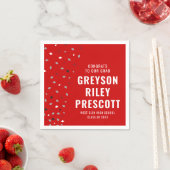 Abschluss Konfetti personalisiert grau Serviette (Beispiel)