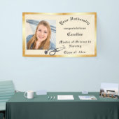 Abschluss, Krankenschwester, Goldfolie, kundenspez Banner (Messeveranstaltung)