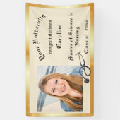 Abschluss, Krankenschwester, Goldfolie, kundenspez Banner (Vertikal)