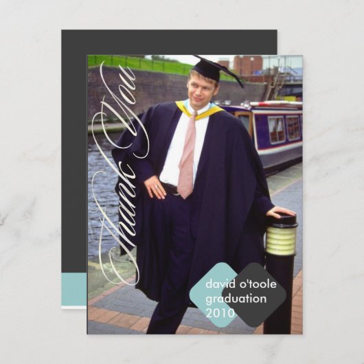 Abschluss, kundenspezifische Dankeschön-Karten, Fl Dankeskarte (Vorne/Hinten)