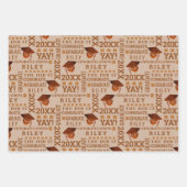 Abschluss Kupfer Cool Trendy Sortiment 2 Foto Geschenkpapier Set (Vorderseite 3)