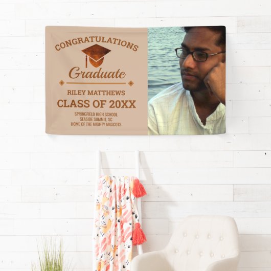 Abschluss Kupfer Herzlichen Glückwunsch Graduate 1 Banner (Insitu)