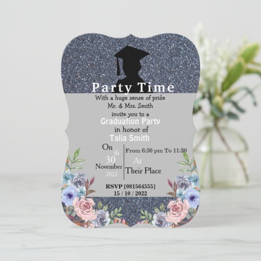 Abschluss Kuss Einladung (Stehend Vorderseite)