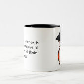 Abschluss-Lama Zweifarbige Tasse (Mittel)