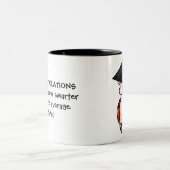 Abschluss-Lama Zweifarbige Tasse (Mittel)