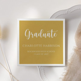 Abschluss Lässig Script Modernes Papier Napkins Serviette