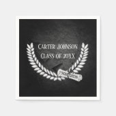 Abschluss Laurel Wreath auf Black Rock Serviette (Vorderseite)