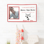 Abschluss Law School Red & White Scales of Justic Banner (Insitu)